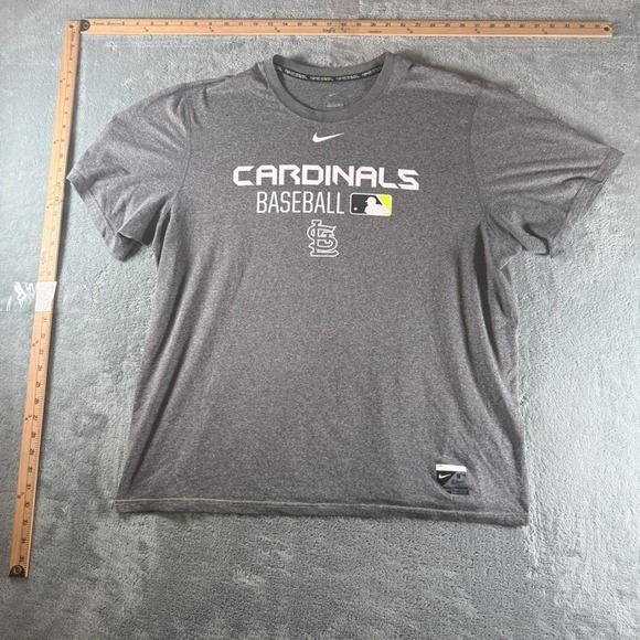 Nike Other - Nike Mens St Louis Cardinals Dri-FIT Baseball T-Shirt Grey XL Authentic MLB